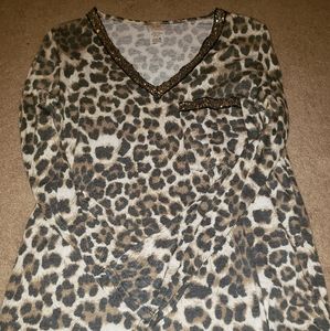 Leopard Print Long sleeve Top. Brand new